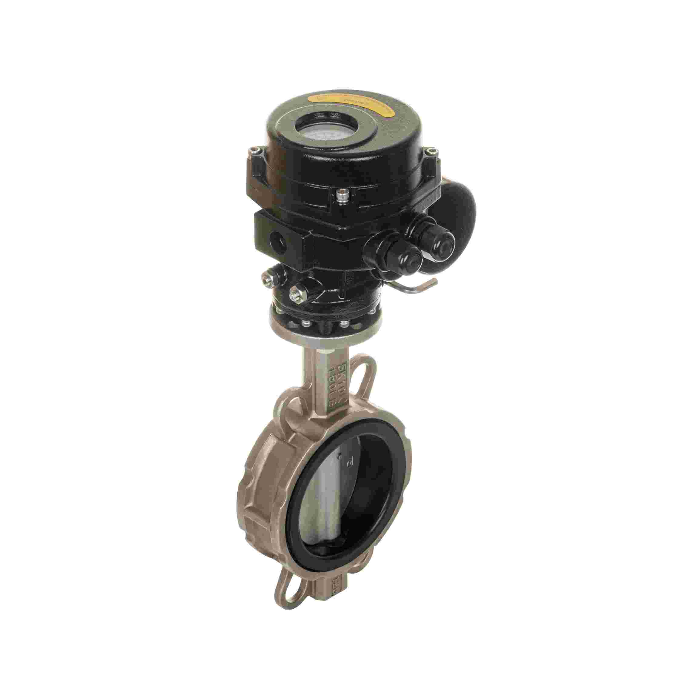 วาล์วผีเสื้อแบบฟลานจ์ยางไฟฟ้าไฮโดรเจน